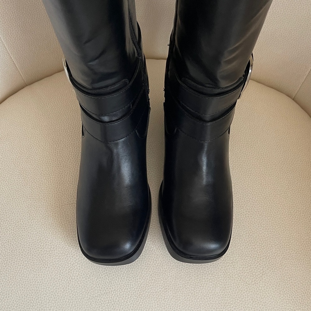 NEW Wild Pair Buckk Buckle Moto Boots - Picture 5 of 12